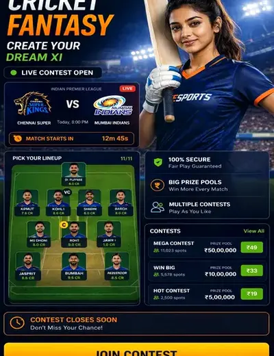 Gamebet88 (game bet 88) fantasy cricket & matchday visual 3